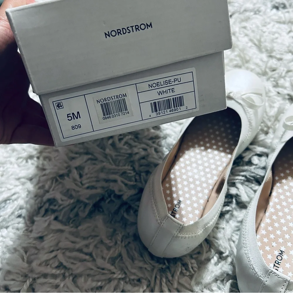 Nordstrom White Ballet Flats